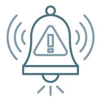 Warning Alarm Line Two Color Icon vector