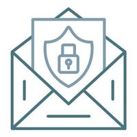 Email Security Line Two Color Icon vector