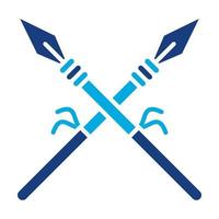 Lance Glyph Two Color Icon vector