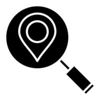 Scanning Location Glyph Icon vector