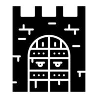 Castle Gate Glyph Icon vector