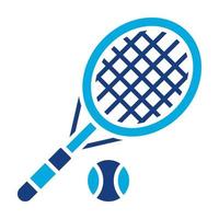 icono de dos colores de glifo de tenis vector