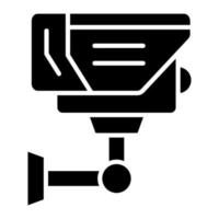CCTV Camera Glyph Icon vector