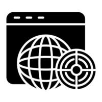 International SEO Glyph Icon vector