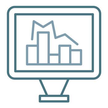 Analytics Line Two Color Icon vector