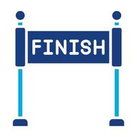 Finish Glyph Two Color Icon vector