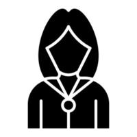 icono de glifo de recepcionista vector