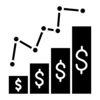 Analytics Glyph Icon vector