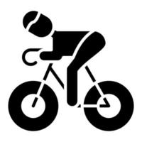 iconos de glifo de ciclismo vector