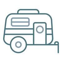 Caravan Line Two Color Icon vector