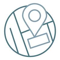 Location Marker Line Two Color Icon vector