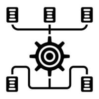 Algorithm Glyph Icon vector