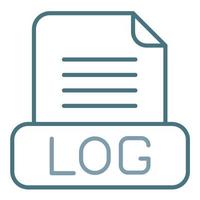 Logs Line Two Color Icon vector