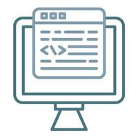 Programmer Line Two Color Icon vector