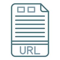 icono de dos colores de línea de URL vector