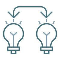 Exchange Ideas Line Two Color Icon vector