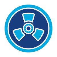 Radiation Glyph Two Color Icon vector