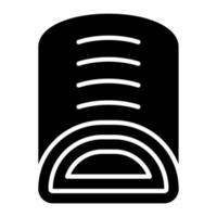 Swiss Roll Glyph Icon vector