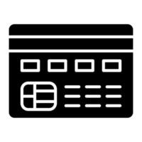 Credit Card Glyph Icon vector