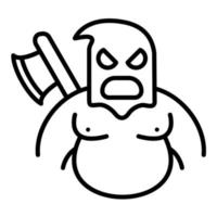 Executioner Line Icon vector