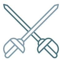 Rapier Line Two Color Icon vector