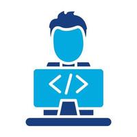 Programmer Glyph Two Color Icon vector
