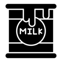 Condensed Milk Glyph Icon vector