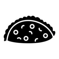 icono de glifo de empanada vector