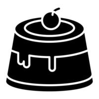 Pudding Glyph Icon vector