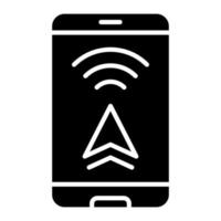 Navigation App Glyph Icon vector