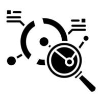 Research Glyph Icon vector