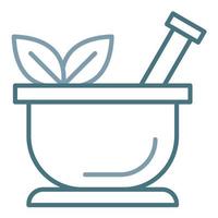 Spa Bowl Line Two Color Icon vector