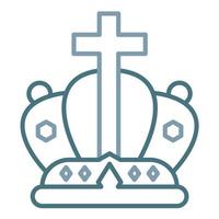 King Crown Line Two Color Icon vector