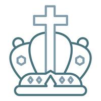 King Crown Line Two Color Icon vector