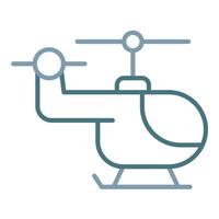 Helicopter Line Two Color Icon vector