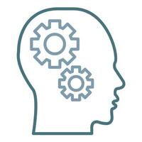 Cognitive Line Two Color Icon vector