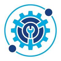 Technical Support Glyph Two Color Icon vector