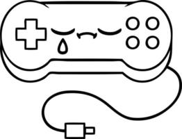 line drawing cartoon game control vector