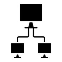 Computer Networking Glyph Icon vector