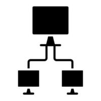 Computer Networking Glyph Icon vector