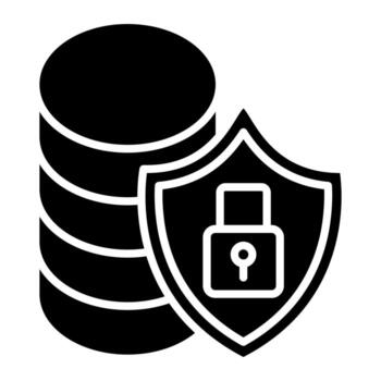 Database Security Glyph Icon vector