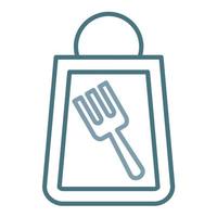 Take Away Line Two Color Icon vector
