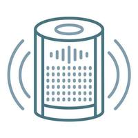 Smart Speaker Line Two Color Icon vector