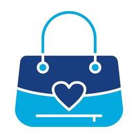 Handbag Glyph Two Color Icon vector