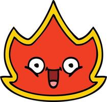 cute cartoon fire vector