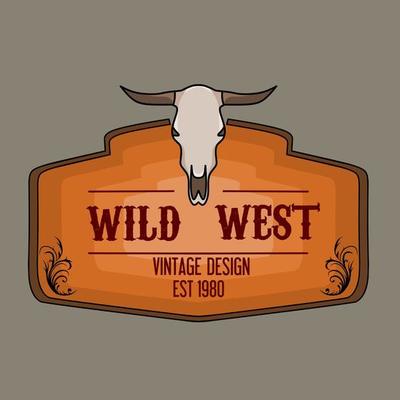 illustration vector of wild western,cowboy symbol,perfect for background,etc.