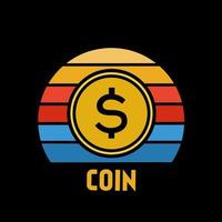 illustration vector of coin,dollar,perfect for print,etc.