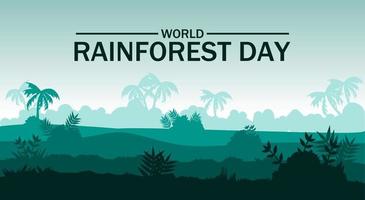 World rainforest day theme vector illustration.