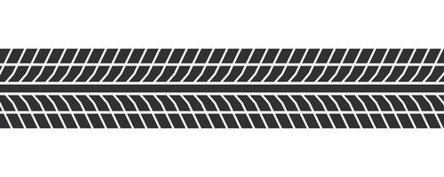 Auto tire tread seamless elements. Car tire patterns, wheel tyre tread track. Tyre print. Set of vector illustrations isolated on white background