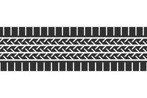 Auto tire tread seamless elements. Car tire patterns, wheel tyre tread track. Tyre print. Set of vector illustrations isolated on white background